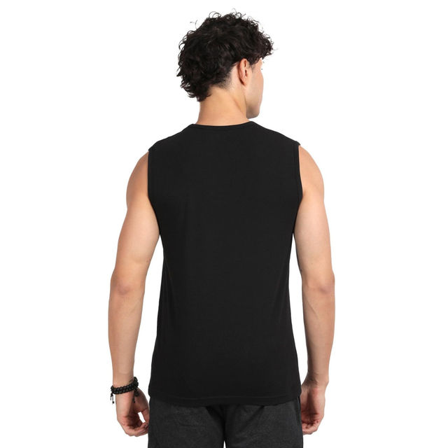 Pepe Jeans Men's Cotton Solid Tank Top | Lightweight and Soft | ATV02 | Black - L