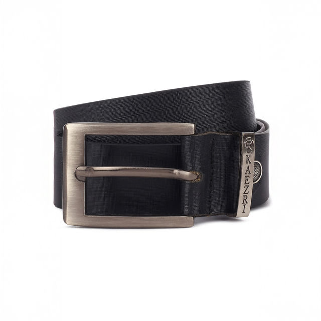 Buy Kaezri Genuine Leather Black Liner Belt for Men | Wrinkle - 40
