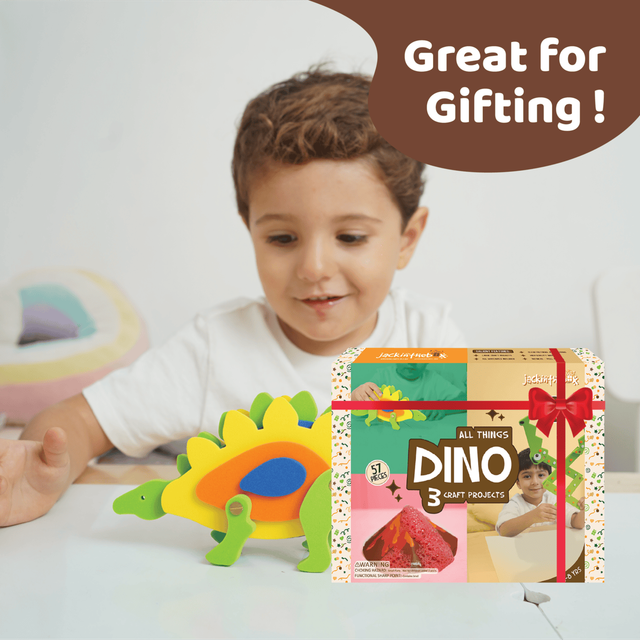 Jackinthebox All Things Dino 3-In-1 Art & Craft Kit