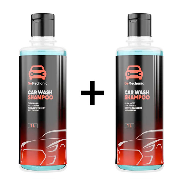Gomechanic Car Shampoo 1L-High Foam For Deep Cleaning-Remove Tough Dirt-Safe On Paint - Ph Neutral 1 pc X 2 ComboGomechanic Car Shampoo 1L-High Foam For Deep Cleaning-Remove Tough Dirt-Safe On Paint - Ph Neutral 1 pc X 2 Combo