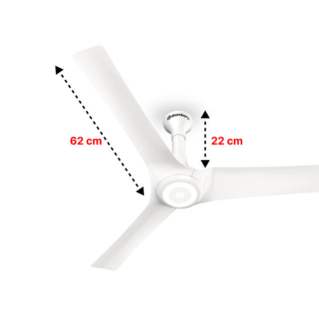 atomberg Aris Starlight BLDC Ceiling Fan, 1200mm, IoT & Remote Control, Underlight, Marble White