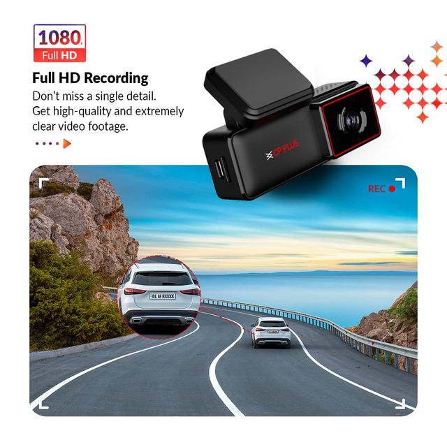 CP Plus CP-Ad-H2B-W Car Dashcam With 1080P Full Hd Resolution