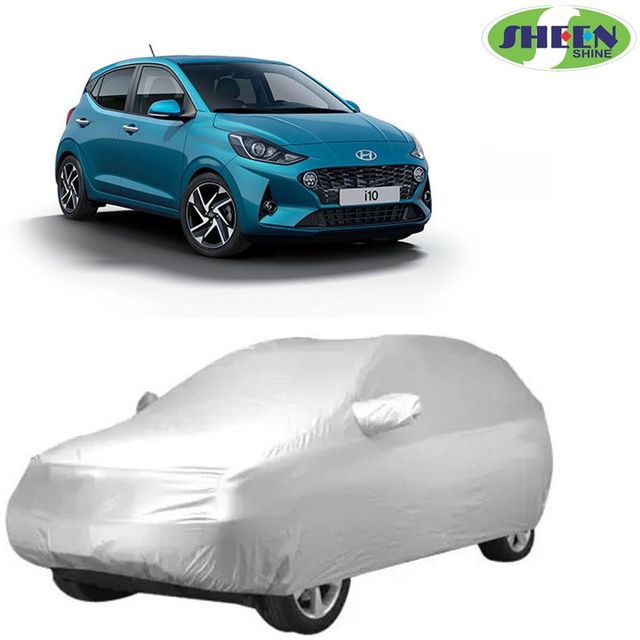 Sheen SCCSILVERSH17 Car Cover For Hyundai Grand i10 (With Mirror Pockets) (Silver)