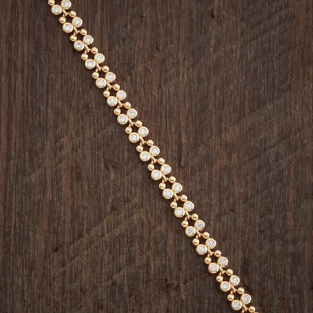 Kushal s Fashion Jewellery White Gold-Plated Party Zircon Bracelet | 438174