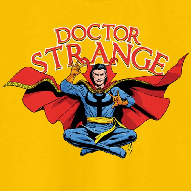 Buy Bonorganik Men's Doc Strange Graphic Printed T-shirt | Yellow