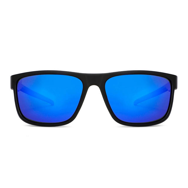 Vincent Chase By Lenskart Unisex Solid Metal Sunglasses | Blue and Black - L