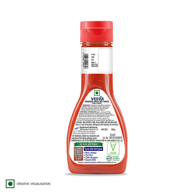 Veeba Sriracha Chilli Hot Sauce (320g) Combo | Pack of 2