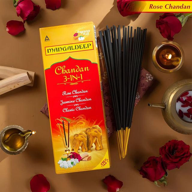 Mangaldeep Chandan 3 In 1 Agarbatti