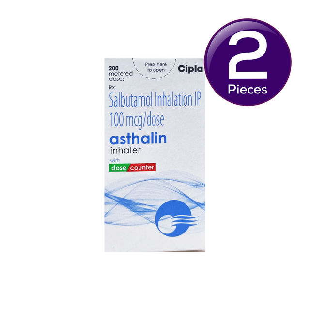 Asthalin 100Mcg Inhaler 1 pc X 2 Combo