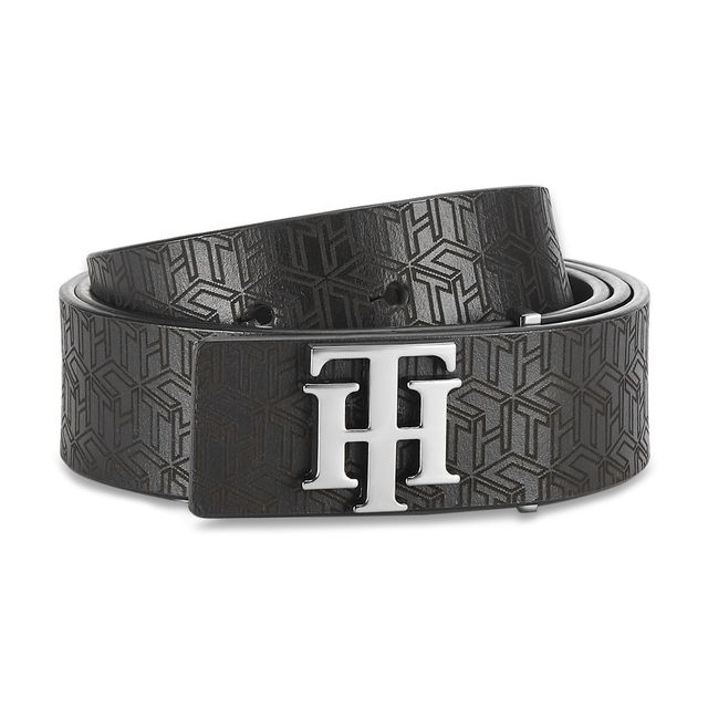 Tommy Hilfiger Men's Leather Belt | Black - 40 Inches