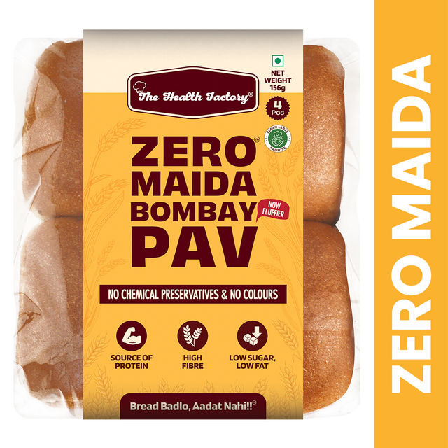 The Health Factory Zero Maida Bombay Pav | Clean Label - Not Brown