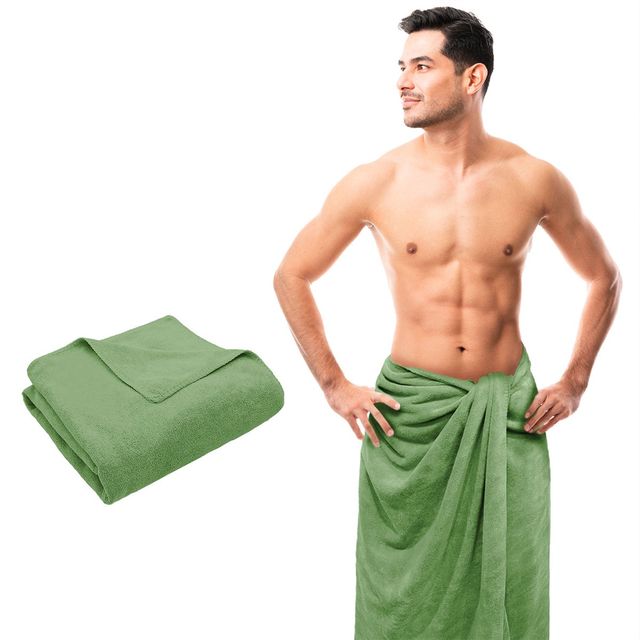 Sassoon Microfiber Large Bath Towel | Green | 70 x 145 cm