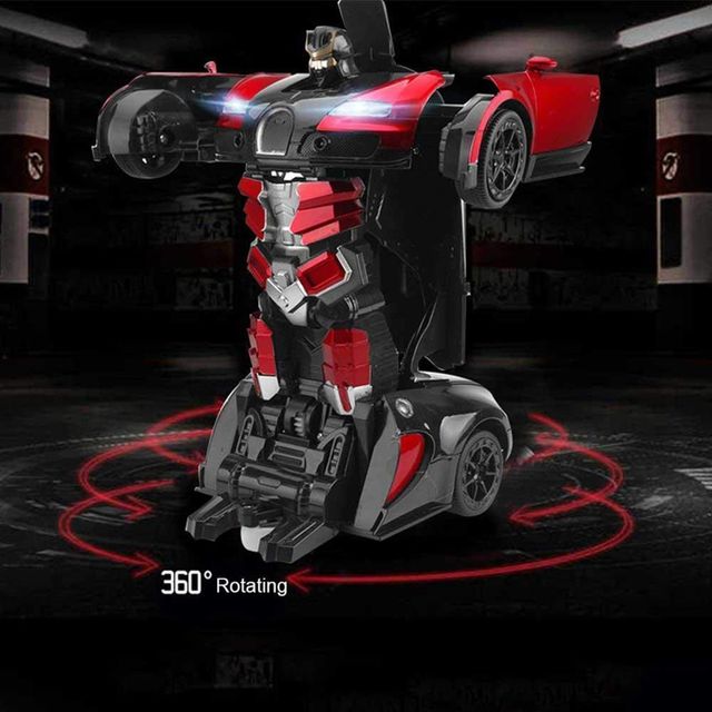 Fablue Transforming Robot Racing Car Toy For Kids - Multicolor