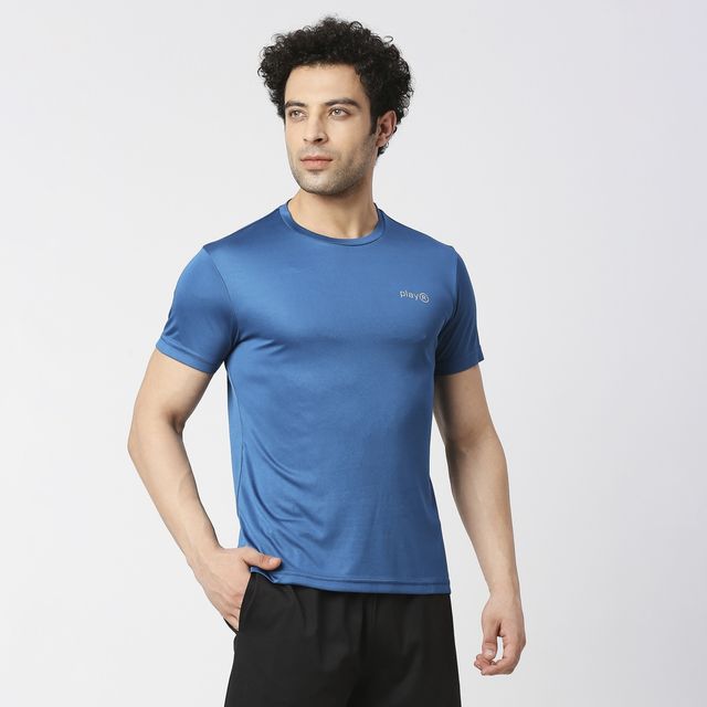 Playr Men's Adult Training Tee Polyester for All Season | Teal | M