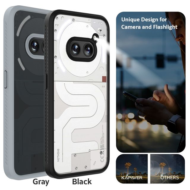 Kapaver Nothing Phone 2a / 2a Plus 5g Back Cover Case | Impulse - Gray