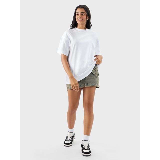 The Souled Store Solids - Classic White Women Oversized T-shirts | White | M