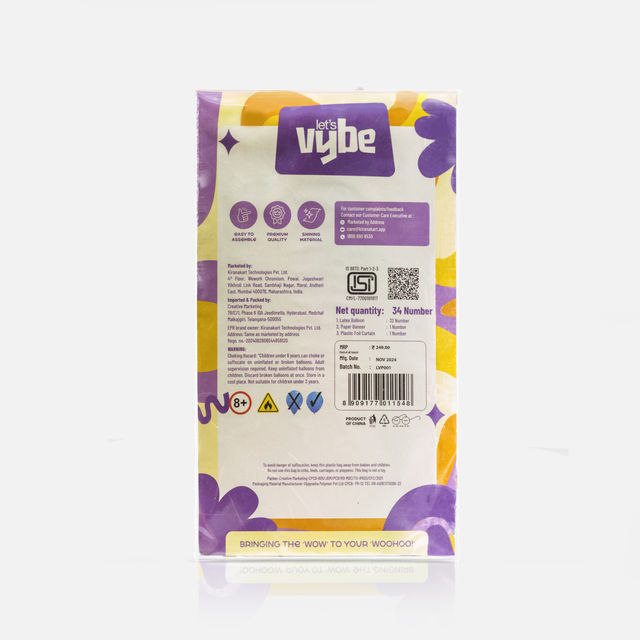 Let's Vybe Birthday Decoration Kit