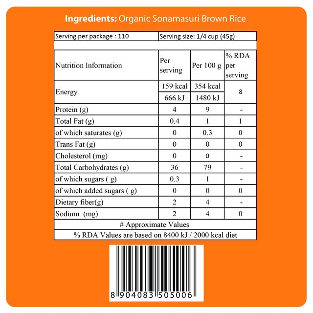 24 Mantra Organic Sona Masuri Brown Rice