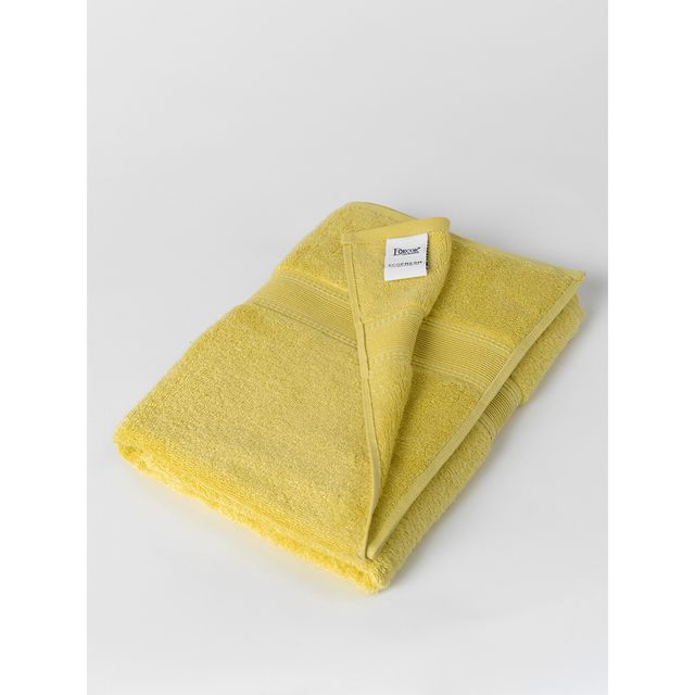 DDECOR  Ecofriendly 70% Bamboo 30% Cotton Super Soft  650 GSM Solid Sustainable Bath Towel - Yellow