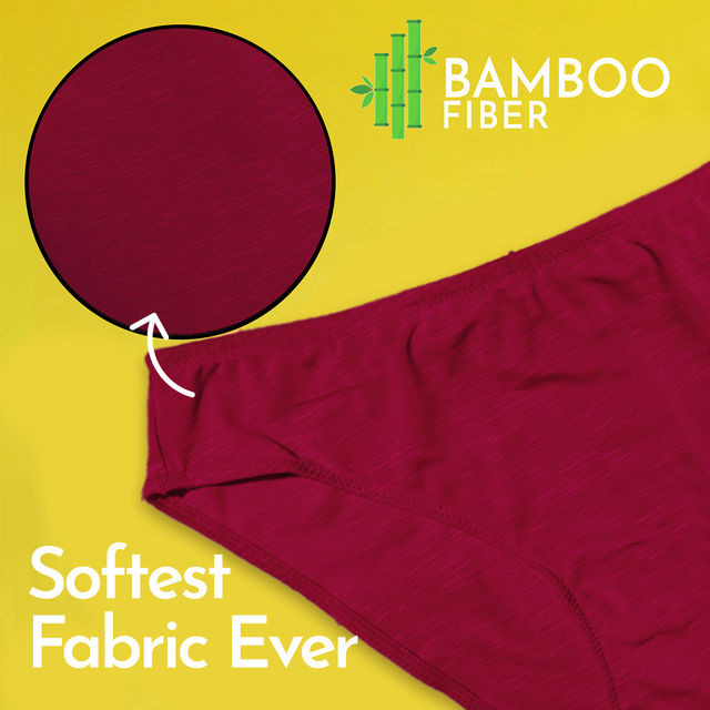 Heelium Bamboo Women's Panty - XL | Maroon