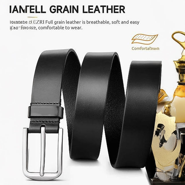 Buy Kaezri Genuine Leather Black Belt for Men | Ddkatabl - 32