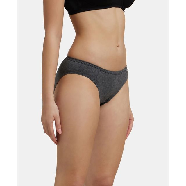 Jockey 1410 Women's Super Combed Cotton Bikini Panty|PO3 | Multicolor Dark assorted-XXL
