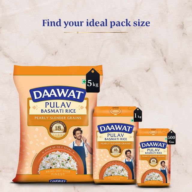 Daawat Pulav Basmati Rice (Long Grain)(1kg) & Daily Good Unpolished Rajma (Kidney Beans) /Chitra/White(500gms) Combo