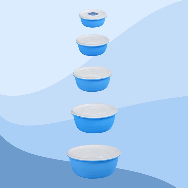 BAY6 Round Container Set With Lid - Blue 5pcs