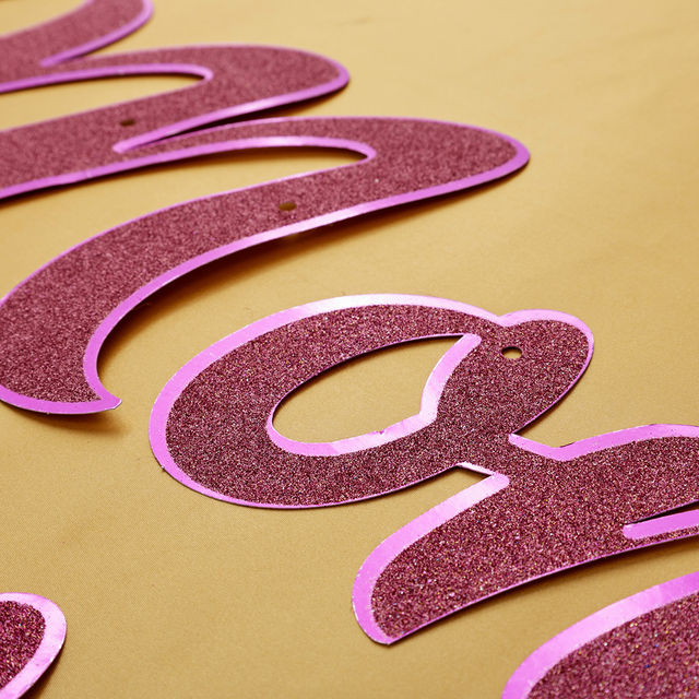 Propcon Mom To Be Metallic Glitter Banner