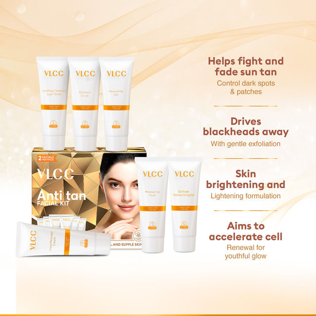 Vlcc Anti Tan Single Facial Kit(60gms) & Vlcc Pedicure-Manicure Hand & Foot Care Kit(1pc) Combo