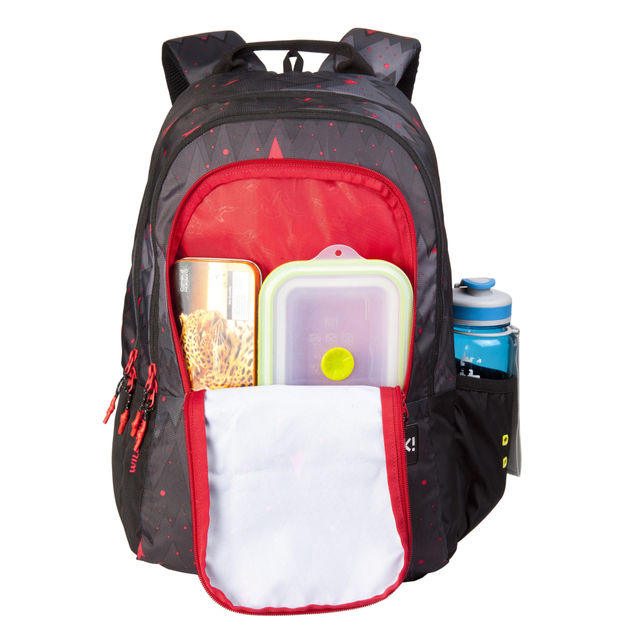 WiKi Unisex Graphic Polyester 5 L Backpack | Black
