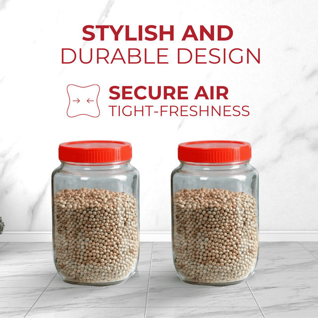 Yera Kitchen Zaika Jars 1200 Ml Set Of 2