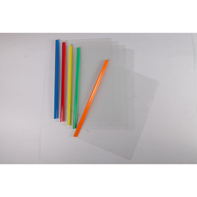 Saya Assorted 10 Ct. Clear Slide Bar Strip File Eco - A4