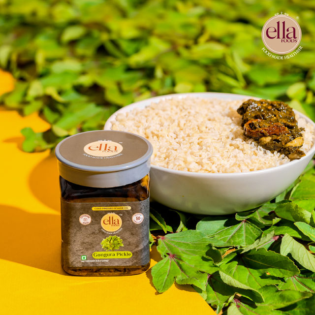 Ella Foods Low Sodium Gongura Pickle Pet Jar