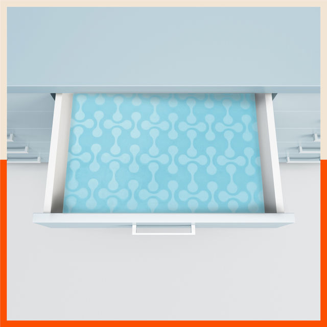 Bathla Fridge Mat | 45cm x 30 cm | Reusable, Washable, Temperature Resistant | Blue Abstract