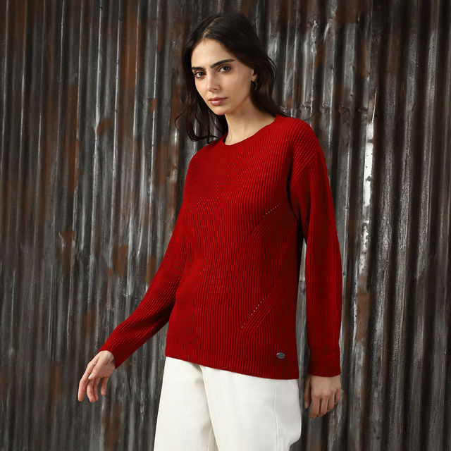 Buy High Star Women's Relaxed Fit Pullover | Red - S Online