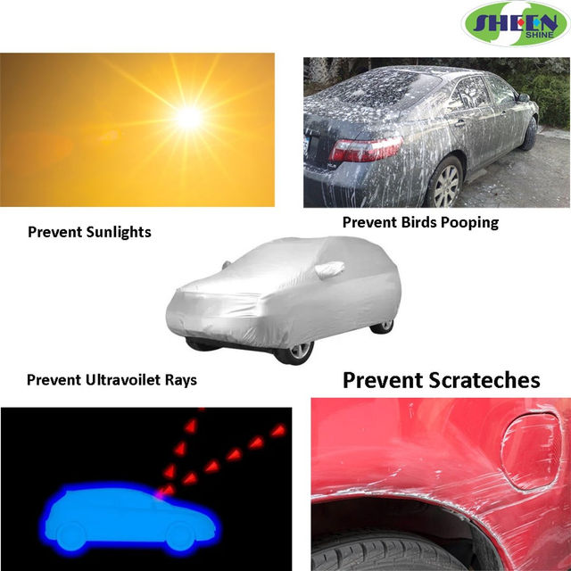 Sheen SCCSILVERSH17 Car Cover For Hyundai Grand i10 (With Mirror Pockets) (Silver)