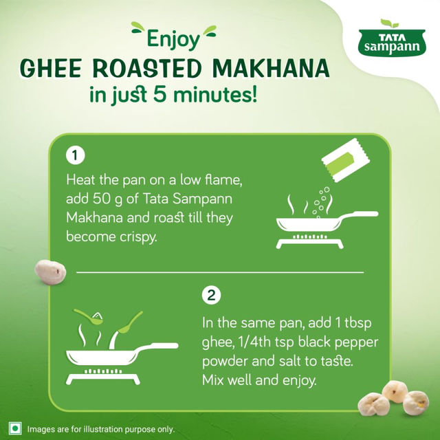 Tata Sampann High Protein Makhana (Foxnut) | Phool Makhana for Prasadam - 100% Natural and Fat Free