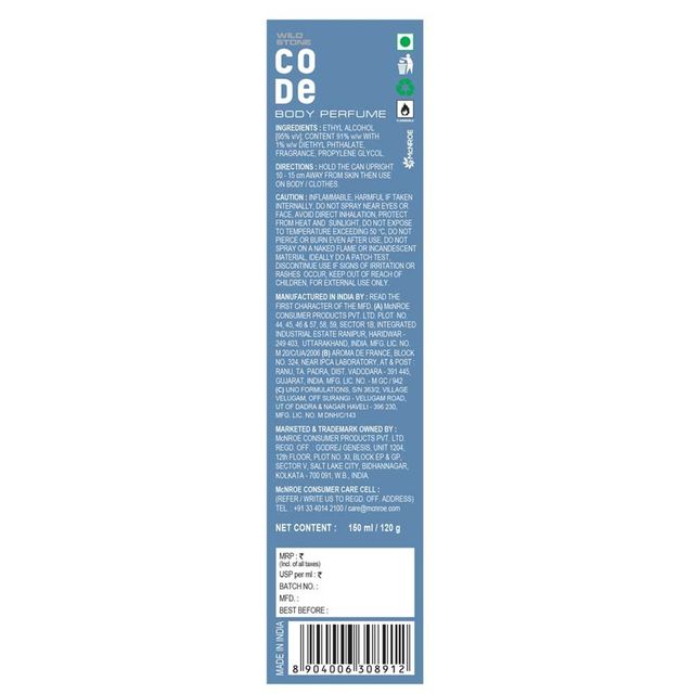 Wild Stone Code Steel Body Perfume