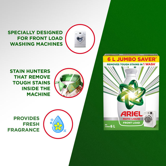 Ariel Stain Removal Front Load Washing Machine Detergent Liquid