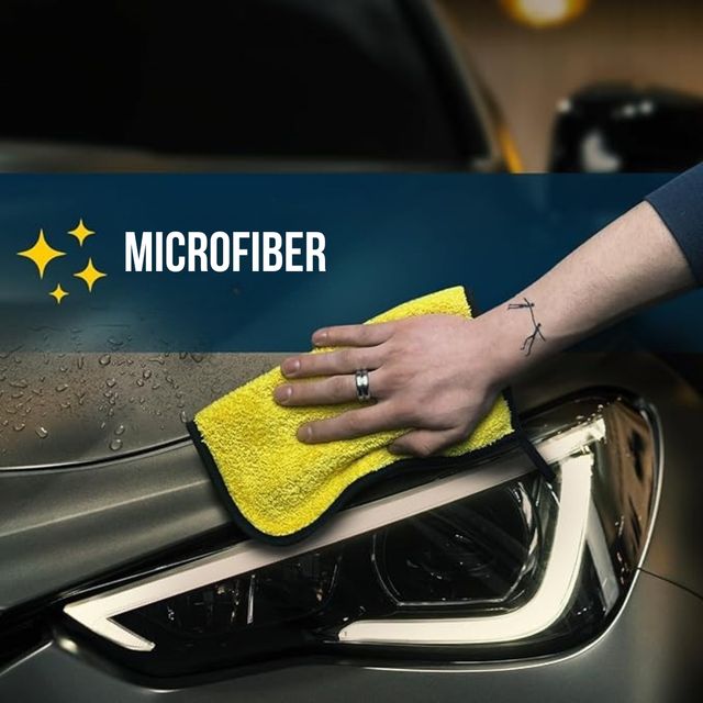 Involve Microfiber Car Cleaning Cloth - 600 GSM | Super Absorbent Towel for Cars & Bikes 1 pc X 2 Combo