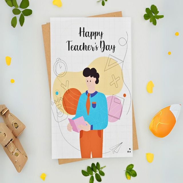 Mad Over Print Teacher's Day Card