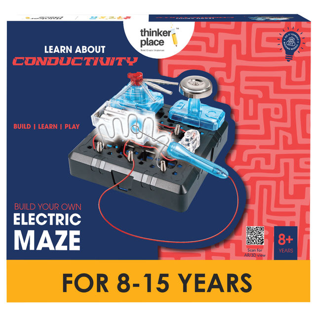 ThinkerPlace DIY Electric Maze Kit | Learn Conductivity with Electric Maze Challenge (Age 8+)