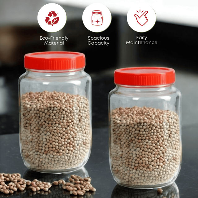 Yera Kitchen Zaika Jars 1200 Ml Set Of 2
