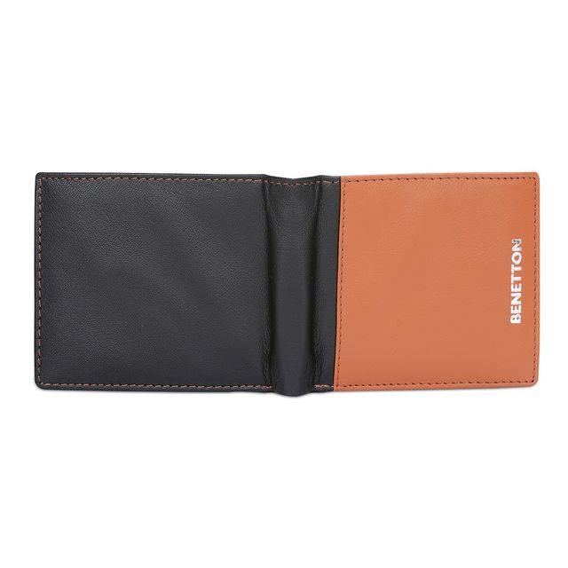 United Colors Of Benetton Men's Solid Leather Wallets | Tan - One Size