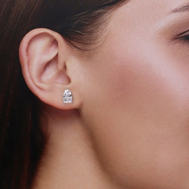 Kai Jewel Silver Heart Stud Earrings