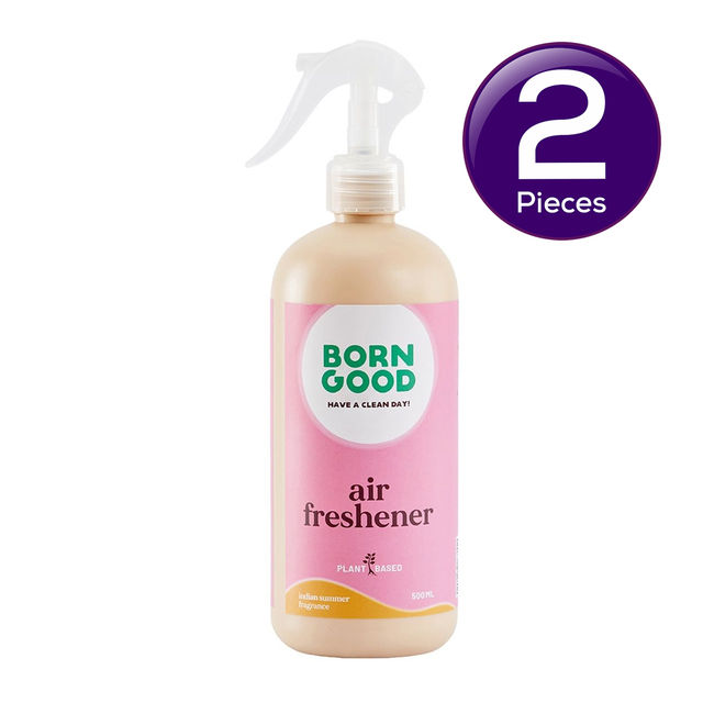 Born Good Air Freshener Spray For Home And Office | Plant Based | Biodegradable And Non-Toxic 500 ml X 2 Combo