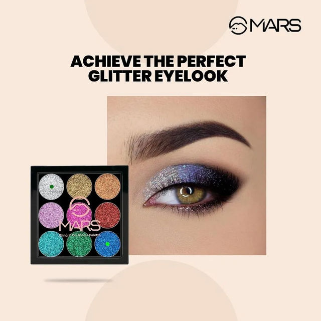 MARS Cosmetics Bling It On Glitter Eyeshadow Palette Shimmery Finish - 01