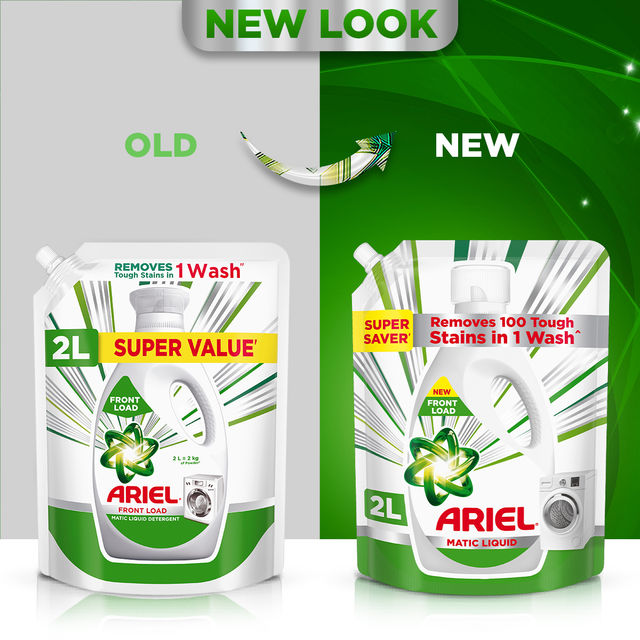 Ariel Liquid Detergent Front Load | Stain Removal in Washing Machine 2 l Combo