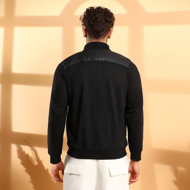 Campus Sutra Men's Winter Jacket | Black - L